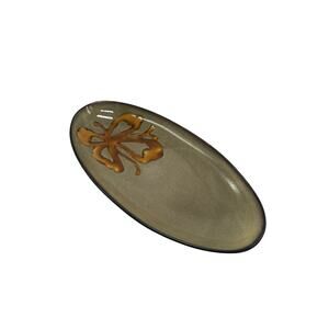 Pier 1 Kioko Floral Pattern Oblong Oval Serving Plate Earth Tones